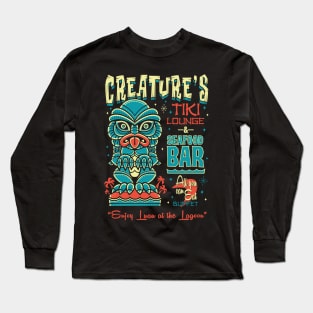 Black Lagoon Tiki Bar - Creepy Cute Creature - Hawaii Island Vacation Long Sleeve T-Shirt